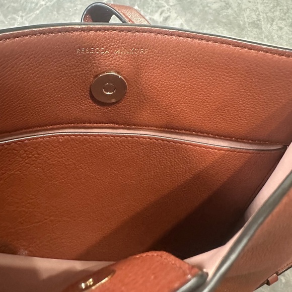 REBECCA MINKOFF “ISOBEL” Lock It Pebbled Leather Hobo Shoulder Handbag Purse - Picture 8 of 11